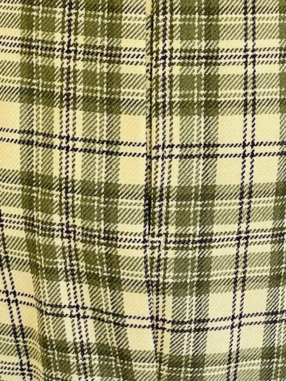 Vintage Talbots Plaid Wool Bermuda Long Shorts Lined Cuffed Pleated XS 24 - Picture 7 of 10